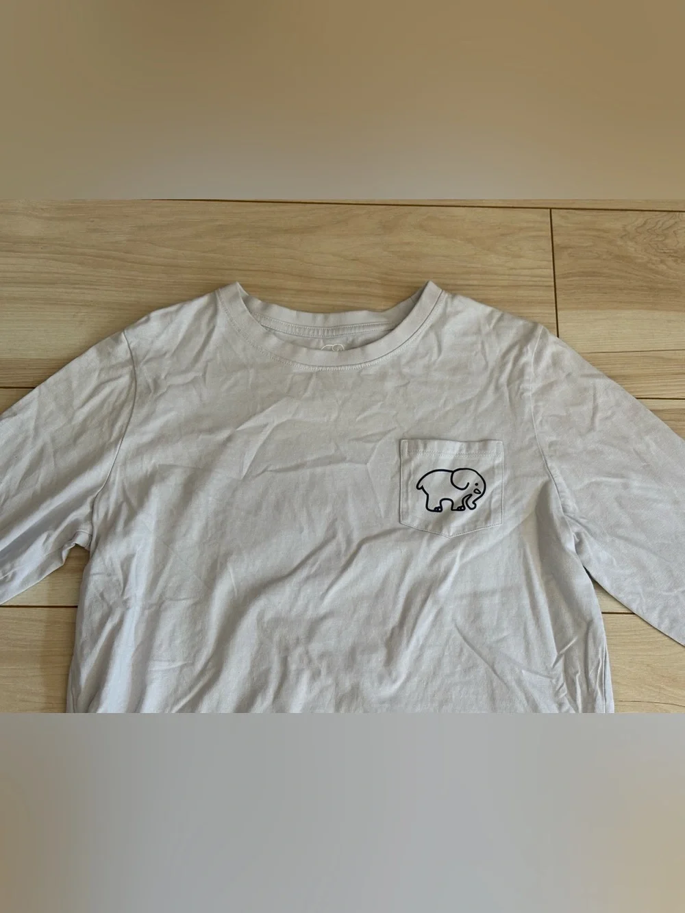Ivory Ella Organic Cotton Long Sleeve Pocket Tee